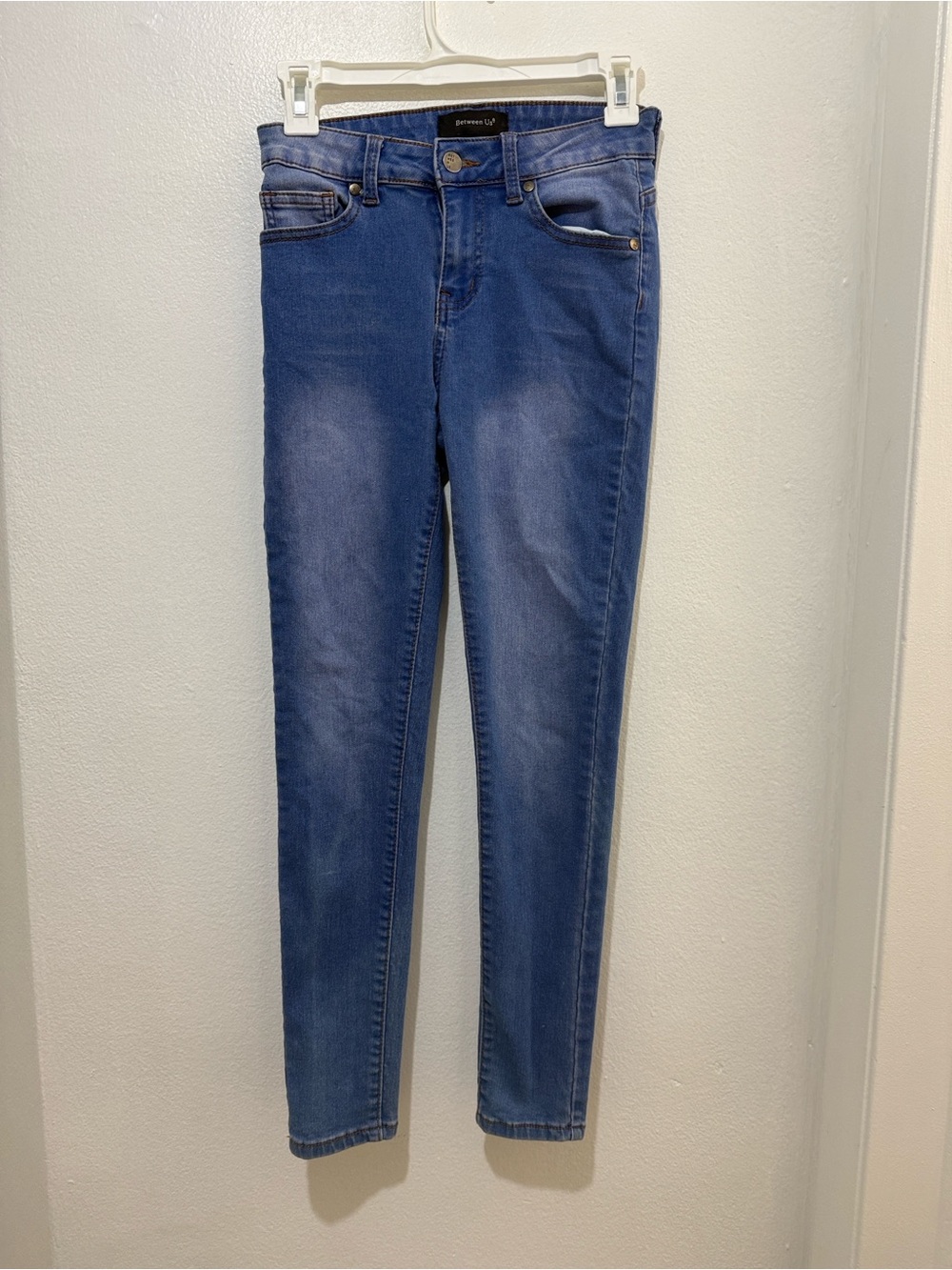 Women's Mid-Rise Blue Stretch Skinny Jeans